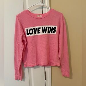 Pink 'Love Wins' Crop Top